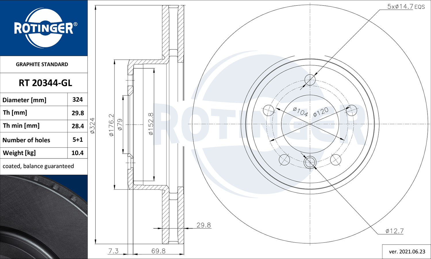 ROTINGER 260 016 RT 20344-GL - Alkatrész